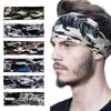 Camo Ice Silk Elastic Breathable Men Headband Sport Yoga Fitness Hairbands Scrunchie Hair Head Bands Accessories Headdress