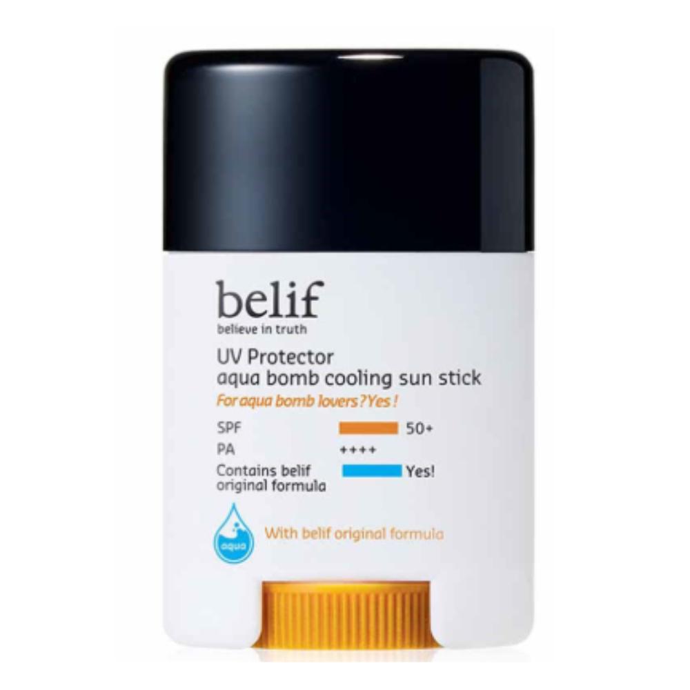 belif UV Protector Aqua Bomb Cooling Sun Stick SPF50+/PA++++ 14g - Hydrating and Cooling Portable Sunscreen