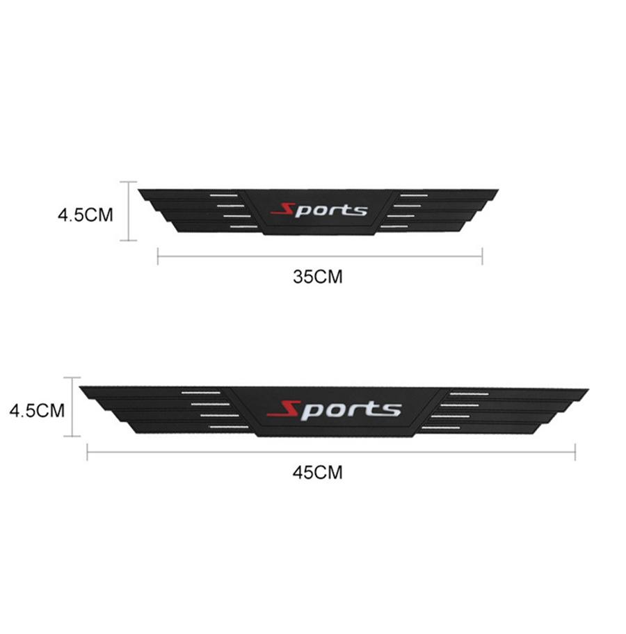 4 шт. Универсальные резиновые накладки на пороги дверей автомобиля, защитные панели, накладки на ступеньки, защита углов бампера