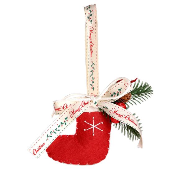 Рождественское украшение Маленький сапожок Варежка Санта Снеговик Пряничный человечек Подвесное украшение на елку Праздничный декоративный кулон для автомобиля для декора стен и дверей
