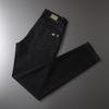 2023 Весна/Лето Высококачественные мужские джинсы корейского стиля с эластичной посадкой Tencel - Черный и белый