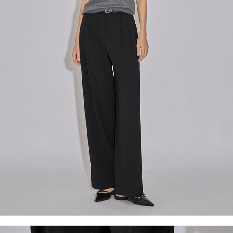  Она S Miss Two Tuck Back Banding Straight PantS SwwSlo31020 Bk