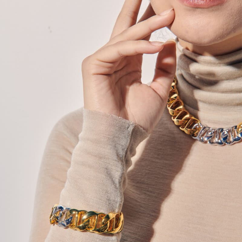 J.Gracelet Blurred Lines Bold Chain Bracelet