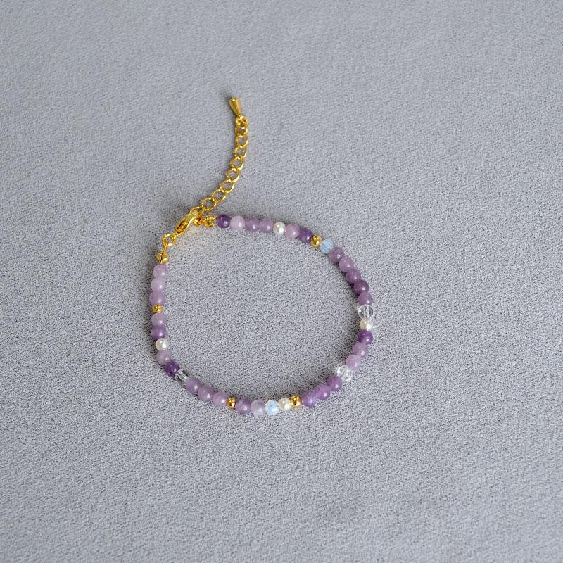 Французский Нишевый Романтический Кулон с Фиолетовым Кристаллом, Цвет Таро, Жемчуг, Многослойное Ношение, Модный, Съемное Универсальное Ожерелье для Женщин