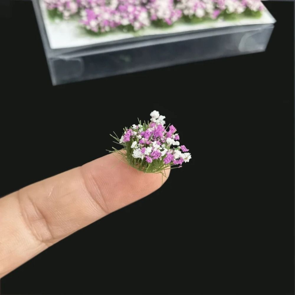 Railway Train Static Flower Tufts ABS Plant Materials Flower Grass Model Micro Landscape