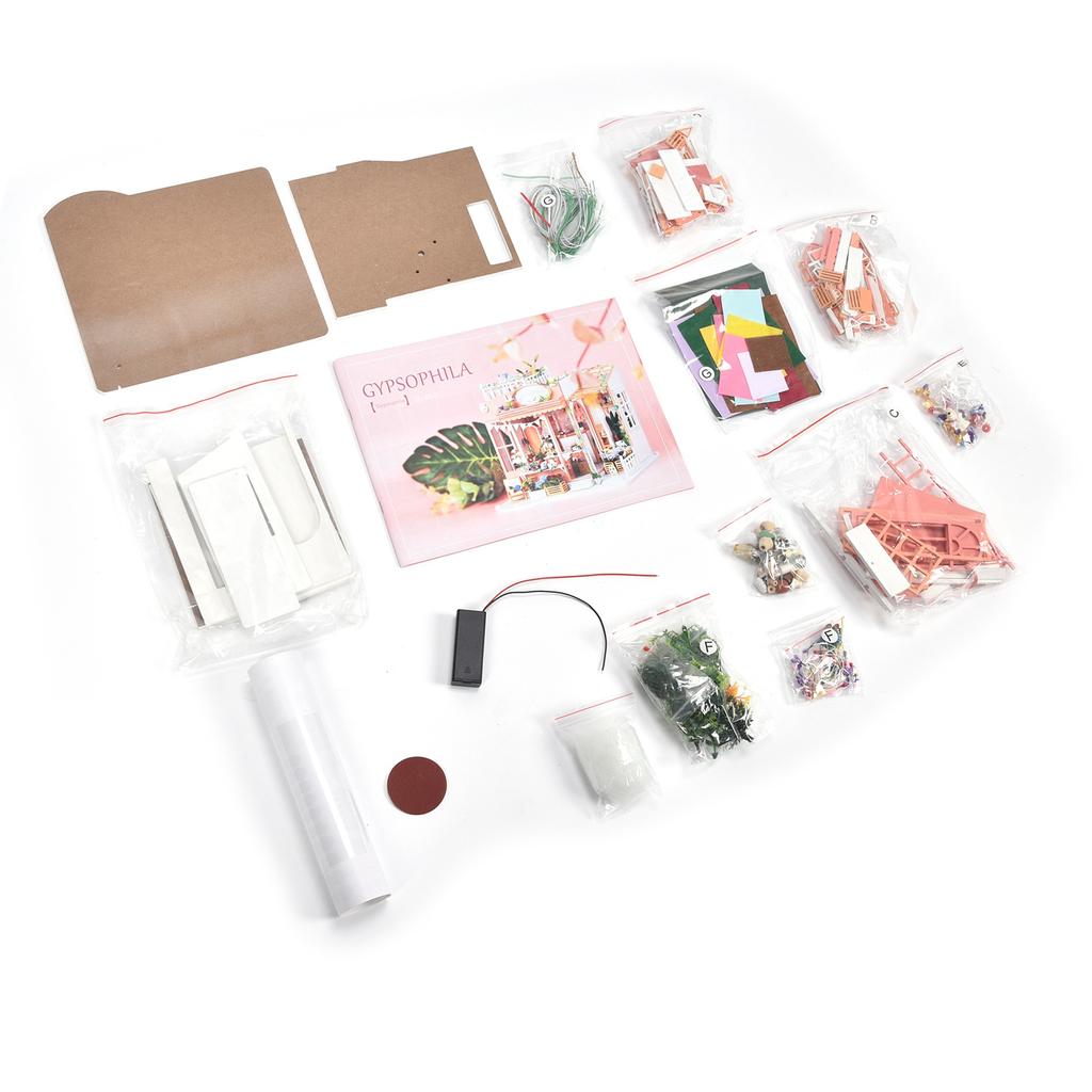 Цветок DIY Сборка кукольного домика Мини-модель для домашнего творчества Модель кукольного домика Игрушки Подарочное украшение