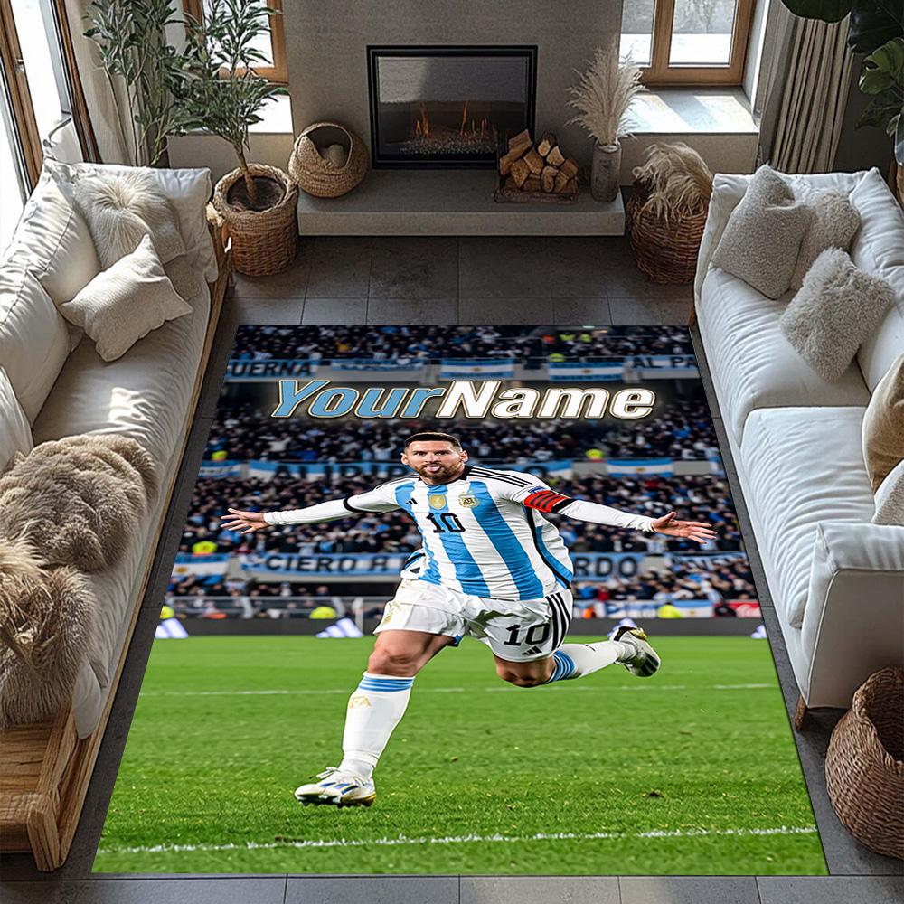 Messi 41 Customize Text Floor Mat Perfect for Kitchen Study room Game Room Dormitory Anti-slip Rug Anime Office Decor Spiritual Gift