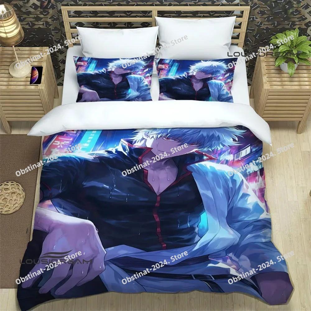 GINTAMA Cartoon Printed Bedding Sets exquisite bed supplies set duvet cover bed comforter set bedding set luxury birthday gift