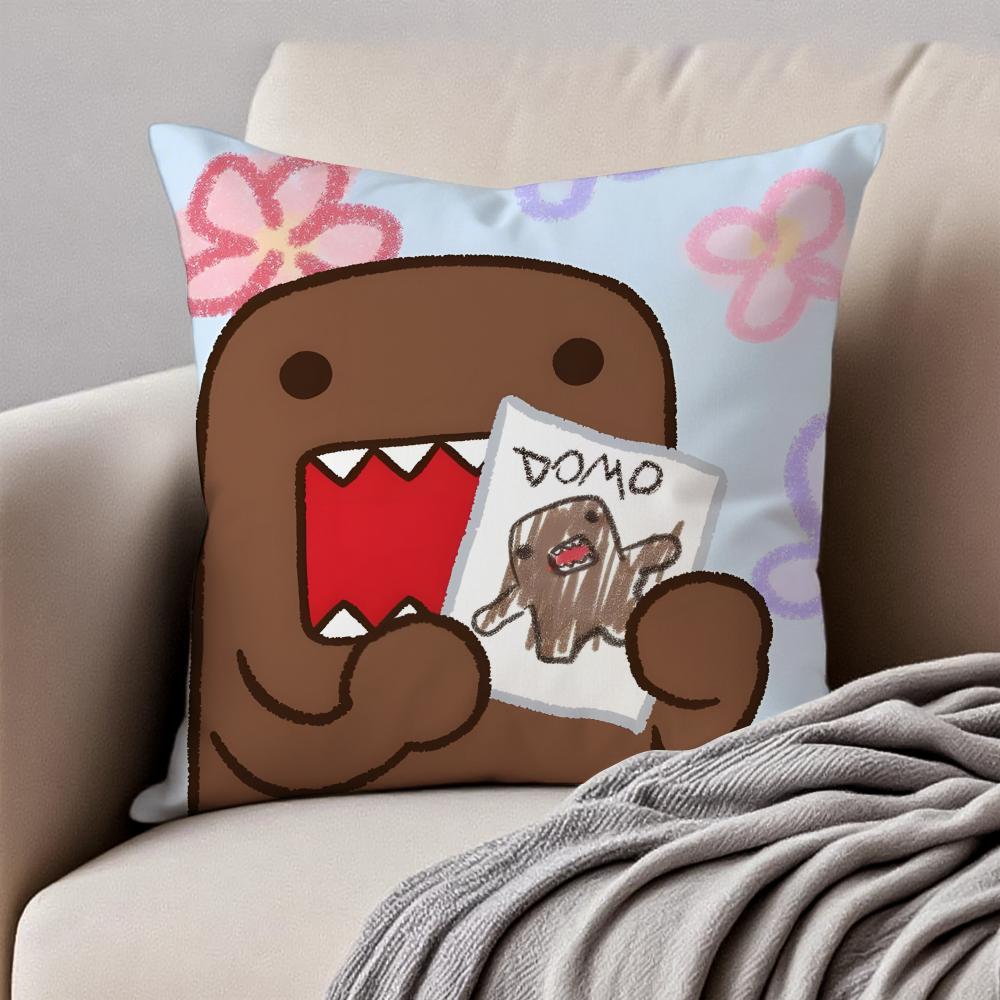 Мультяшный Милый Милый D-Domo-Kun Классический Кино Подушка Наволочка Защита от Клещей Невидимая Молния Короткий Плюш Подушка для Дивана