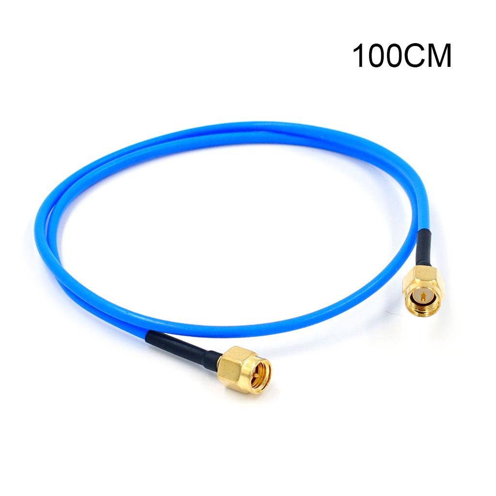 1x (7.87~39.37''L) SMA-Male To SMA-Male Connector Straight RF Coaxial Cable with RG405 RG086 Coaxial Jumpers Blue Cable