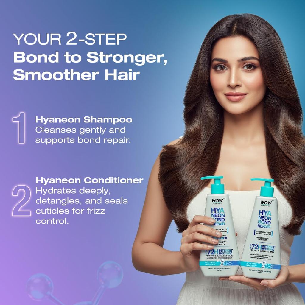 WOW Skin Science HyaNeon Bond Repair Гиалуроновый кондиционер для сухих и поврежденных волос 200 мл