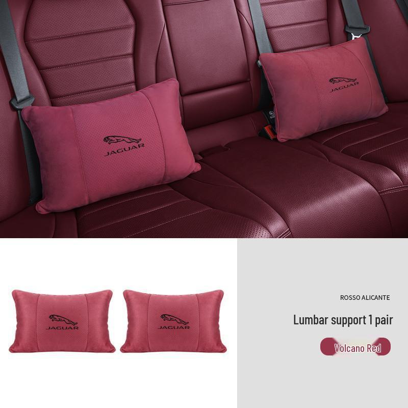 Дышащие подголовники с поддержкой шеи из замши для автомобильных сидений Jaguar XEL/XFL/F-PACE
