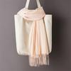 Fashion Solid Color Women Thin Tassel Long Scarf  Hijabs Lady Shawls Cashmere Like Pashmina Hijabs Scarves Wraps