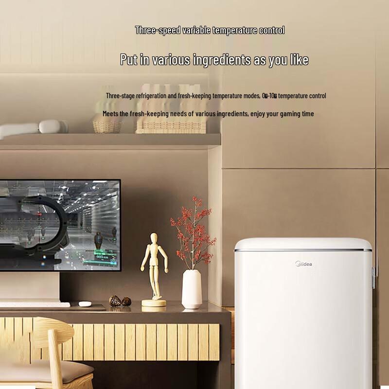 Midea BC-96MR 96L Retro Single Door Refrigerator CN plug (adapter included)