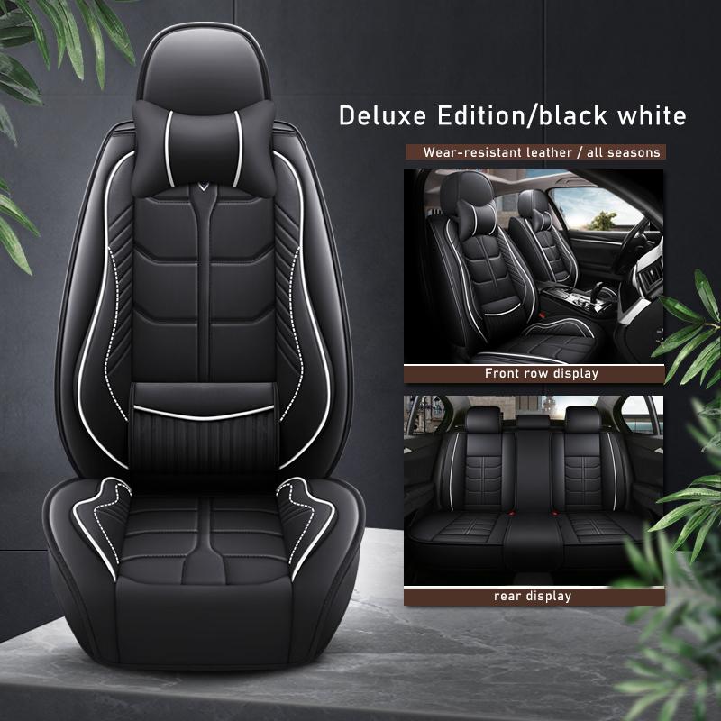 ZHOUSHENGLEE Leather Car Seat Covers For Skoda Octavia A5 Fabia Karoq Rapid Super Kodiaq Yeti All Models Car Accessories