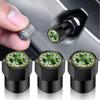 Талисман удачи Четырехлистный клевер Колпачки штоков воздушных клапанов шин колес автомобиля Наклейки для автомобилей Мото Авто Универсальные аксессуары Подарок для мужчин Женщин