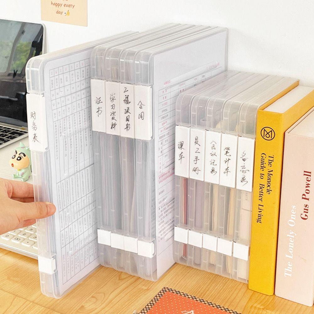 1Pcs Sorting Folder Holder File Organizer Box A4 A5 Document Case Durable A4 Paper Storage Box