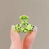 Hollow Frog Claw Clips Animal Metal Hair Clip Lovely Green Frog Hair claw  Girls