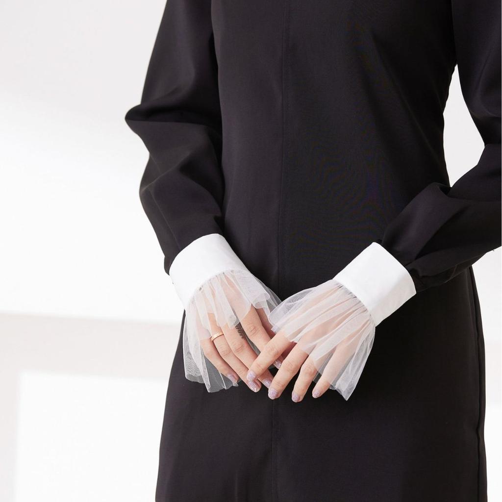 Pleated Mesh Lace Gentle Temperament False Sleeves Small Fragrant Three-Dimensional Decorative False Sleeves