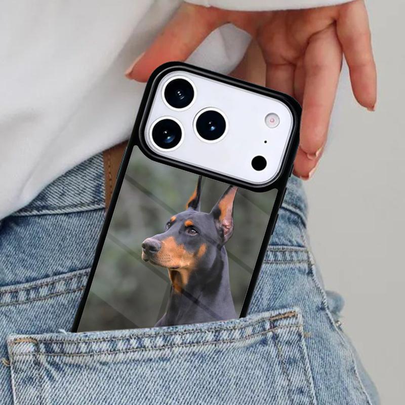 Dachshund Doberman Dog soft Phone Case for iPhone 16e 15 14 13 12 17 Pro Max Plus Air 17pro Cover Coque
