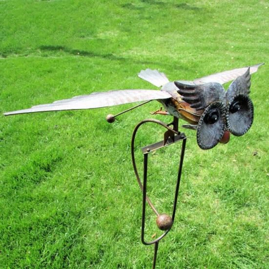 Яркая кинетическая ветровая вертушка, садовая скульптура, металлическое крыло орла, хлопающая скульптура, уличный декор