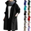 Fashionable Women's Casual Temperament Solid Color Windbreaker Mid-length Coat