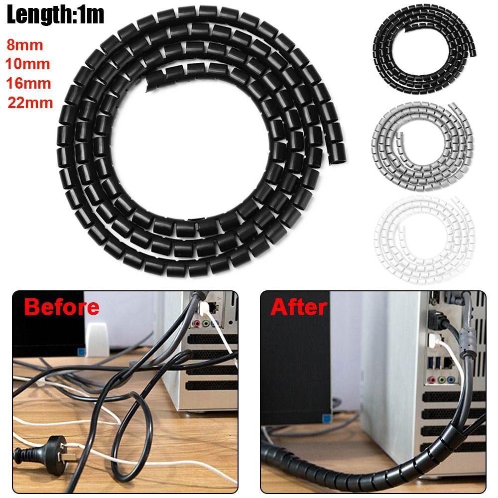Spiral Cable Sleeve Cover Flexible Tube Line Organizer New Wrap Winding Cable