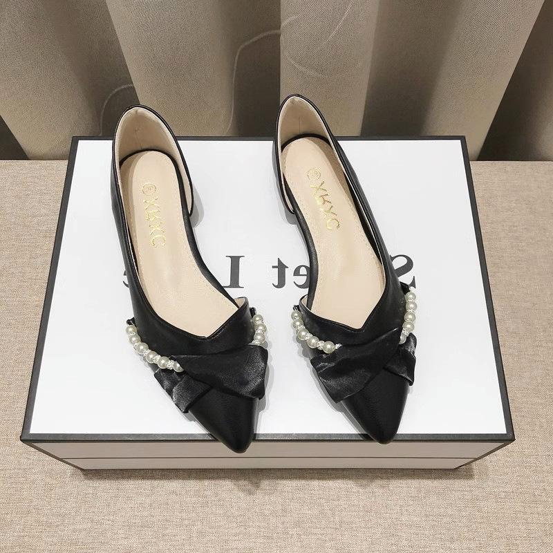 Одиночные туфли женские весна-осень 2025 года, новые модные женские туфли с коротким носком, летние, сказочные, женские, с острым носком, на мягкой подошве