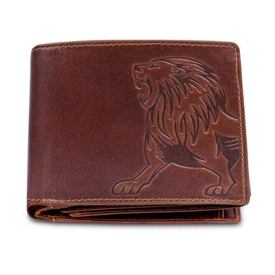 Кошелек из коричневой кожи Leo Caramel для мужчин