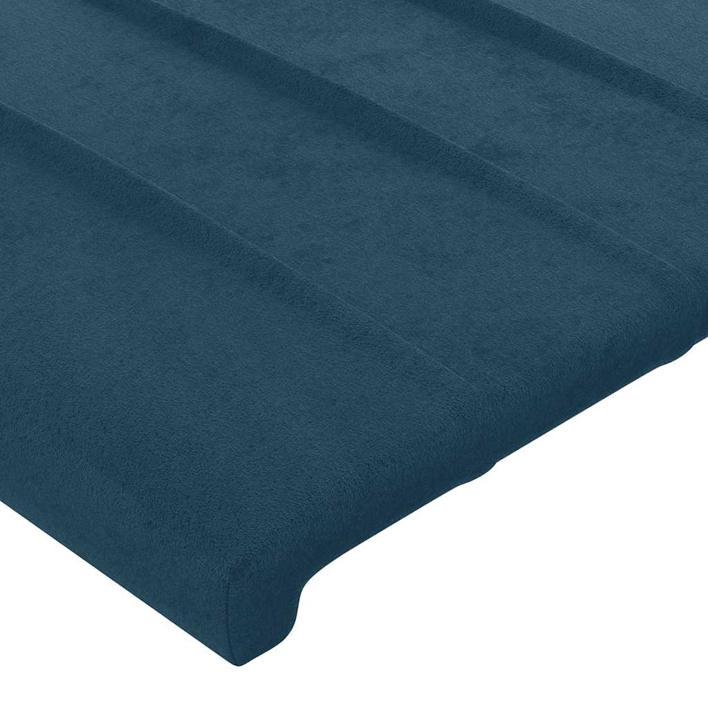 Bed Frame without Mattress Dark Blue 90 x 200 cm Velvet