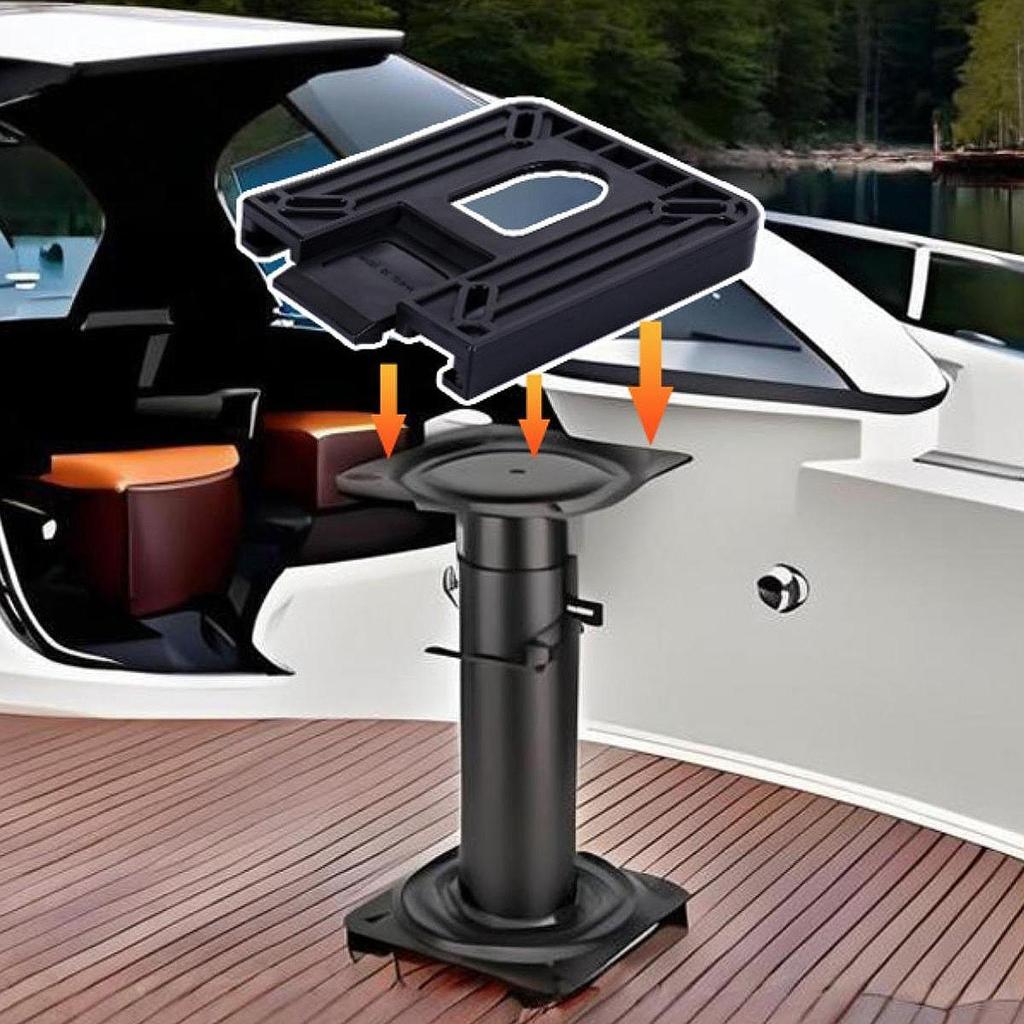 Durable Boat Seat Mount Base ABS PP Easy Install Pedestal Chair Boat Rod Support High Performance for Speedboats