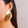Ingemark Exaggerated Big Irregular Metal Stud Earrings for Women Trend 2026 Classic Gold Color Pierced Earring Steampunk Jewelry