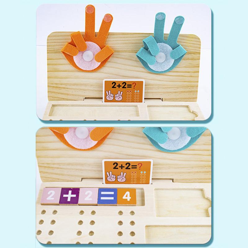 Детские Монтессори Деревянные Пальчиковые Цифры Счетная Палочка Ладонь Математическая Игрушка Дети Счет Развивающие Игрушки Малыши Интеллектуальная Игра