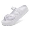 Fashion Comwarm 2025 Women's Platform Sandals With Arch Support Lightweight Slip On Slides Summer Beach Sandals with Adjustable Buckle