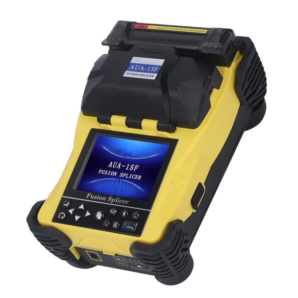Fiber Optic Fusion Splicer LCD Display Wire Cable Hot Melting Welding Machine 100‑240V US Plug