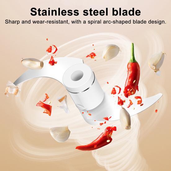 Беспроводная электрическая мельница с острым лезвием, перезаряжаемая, мини-размера, многоцелевая, мощностью 40 Вт, мощная мельница для чеснока и мяса, кухонный инструмент