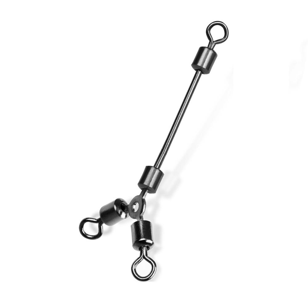 Long Leg Fishing Swivels Fishing Barrel Swivel O-Shape Fishing Connector Fishing Three Way Swivel