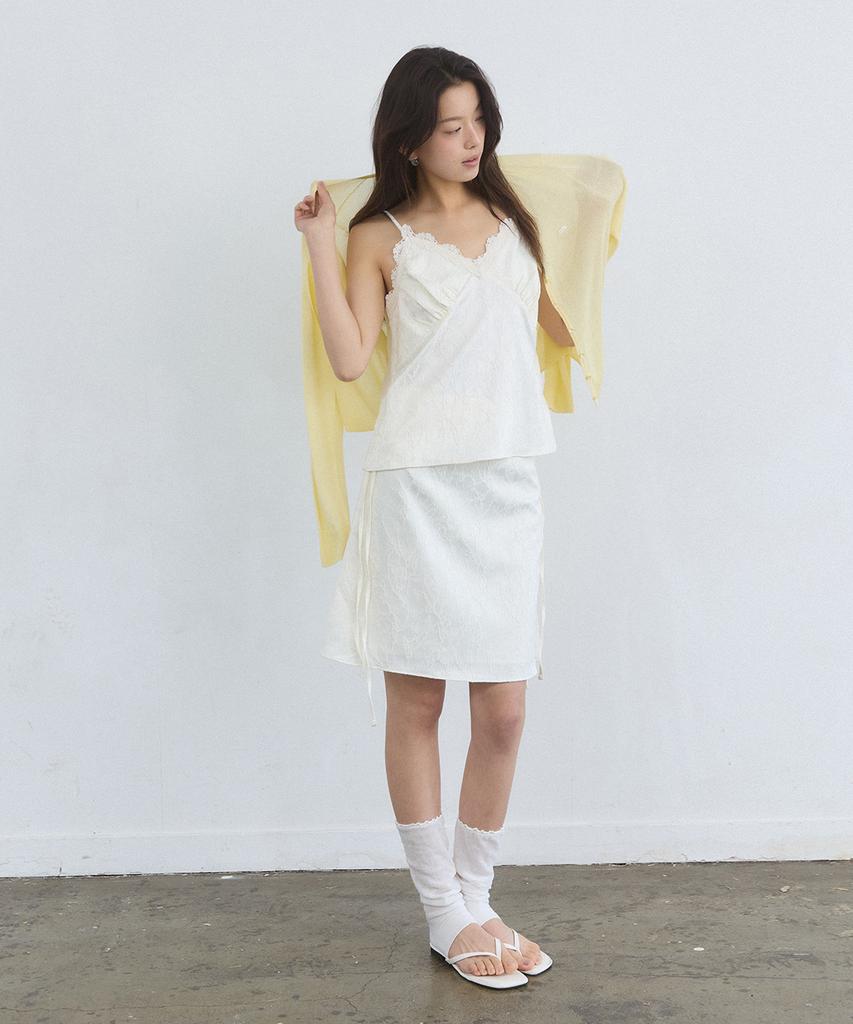 Adowl Jacquard Satin Set - Cream