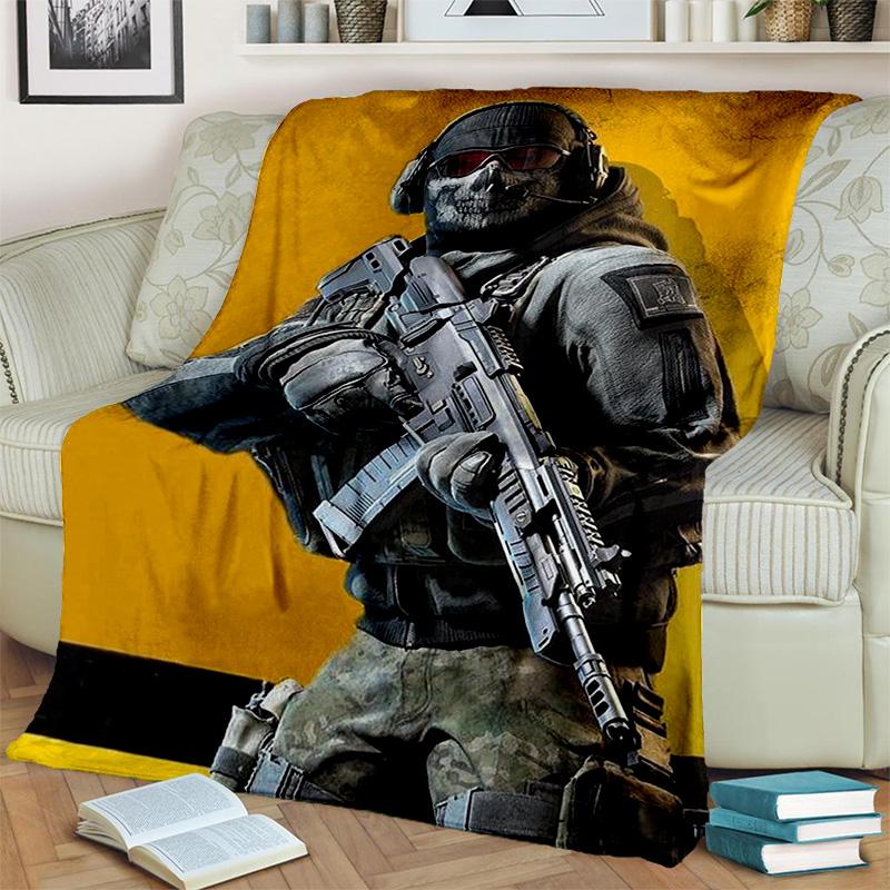 3D Call of Duty, Игра COD, Плед для Геймера HD, Мягкий Плед для Дома Спальни Кровати Дивана Пикника Путешествия Офиса Покрывало Дети