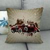 Nordic Retro Collection Digital Printing Short Plush Pillow Covers Decorative For Car Sofa Office Cushion Cover Home Goods