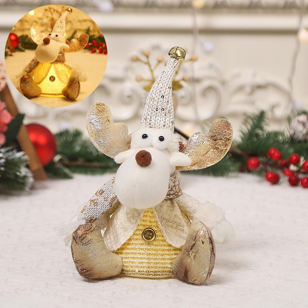 Новые рождественские украшения с подсветкой, фигурка Санта-Клауса, украшения с оленями, снеговиком, куклы, украшение для дома, праздничные принадлежности