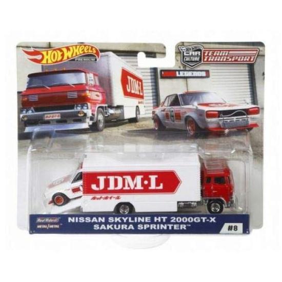 HW Team Transport NISSAN SKYLINE HT SAKURA SPRINTER Hot Wheels 2000GT-X и (Маттел FLF56-986C)
