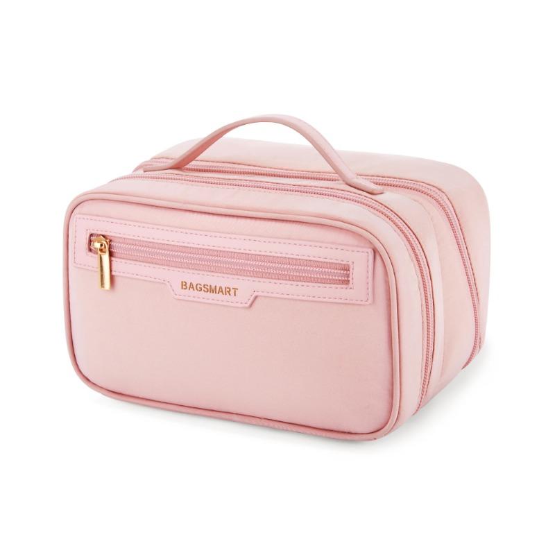 Дорожная косметичка, большая вместительная косметичка, широко открывающаяся переносная косметичка, органайзер для туалетных принадлежностей первой необходимости