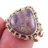Natural Tiffany Stone Gemstone 925 Sterling Silver TwoTone Gift Ring S.8 g0S20