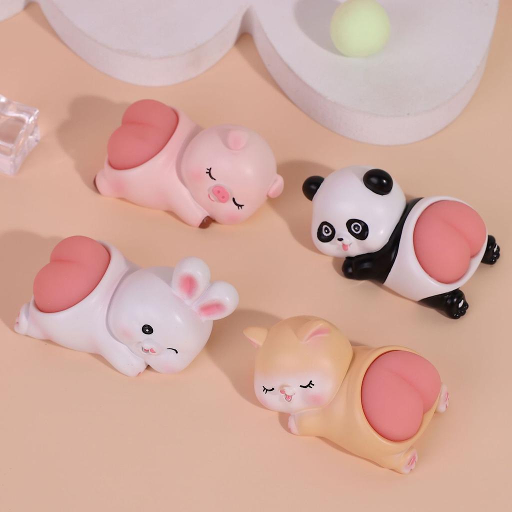 Милые и забавные мультяшные украшения для автомобилей, украшения, кукла Q Bounce Butt, игрушка, панда, кошка, кролик, свинья, украшение, подарок, аксессуары для салона автомобиля