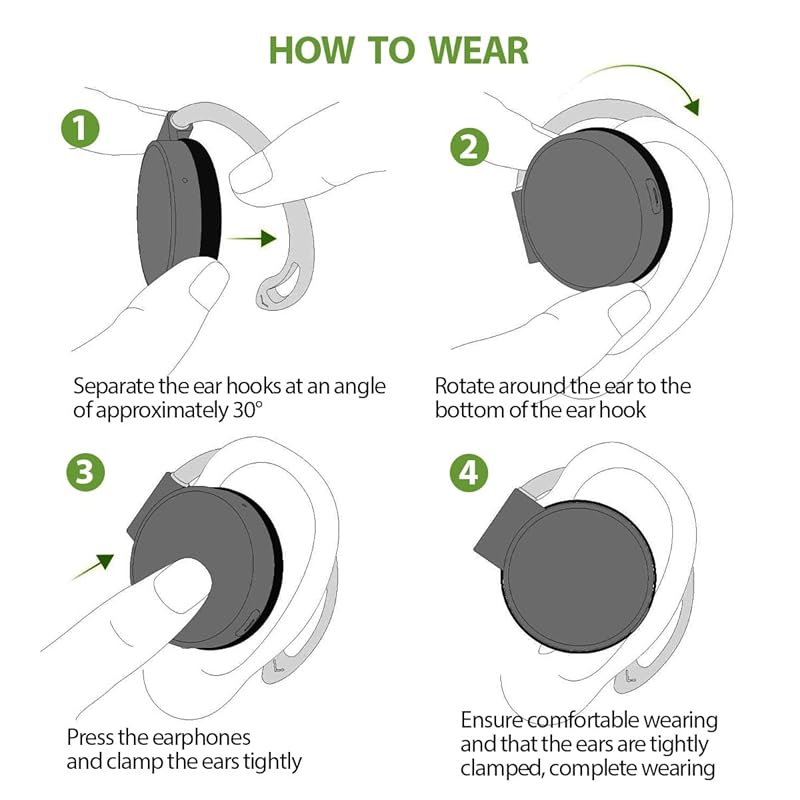 wireless earphones ear hook type clip headphones Bluetooth 5.3 lightweight earphones It doesn't hurt to wear it suitable for holiday gifts (rose gold