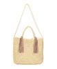 Handbag Paper Tassel Handle Basket Compatible Natural [Cuko] 2-Way Bag/A4 Women's (003)