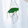 Halloween Umbrellas Ghost Hanging Decoration Home Office Indoor Outdoor Stained Glass Cartoon Ghost Wall
