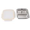 Outdoor Picnic Stainless Steel Food Container 1200m Capacity Lunch Box with Divided Compartments