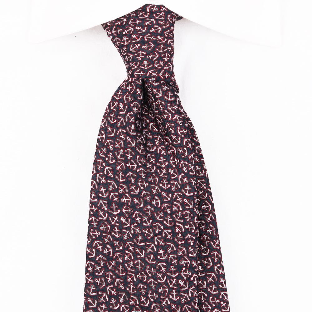 Retro Hand Tie Male British 8Cm Dress Business Professional Casual Blue Pattern Wedding Groom Senior Sense